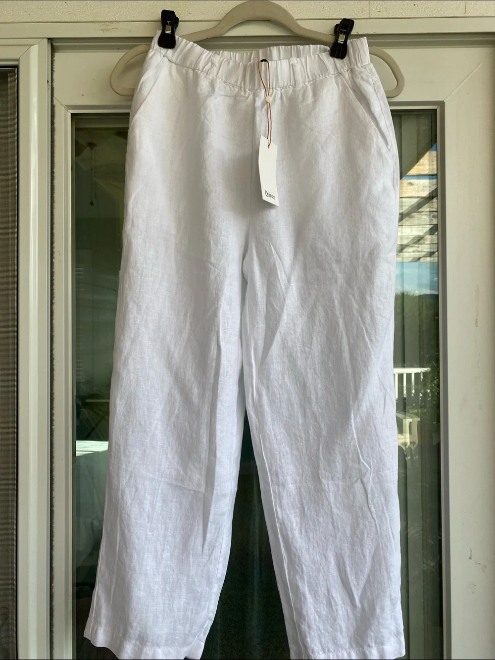 Quince European White Linen pants